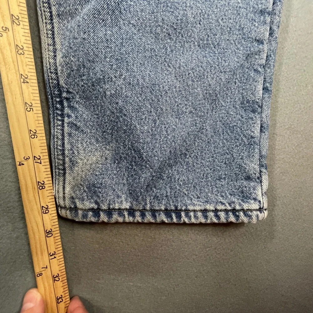 Carhartt Blue Jeans Fleece Lined Suspender Buttons Workwear Mens 40x30